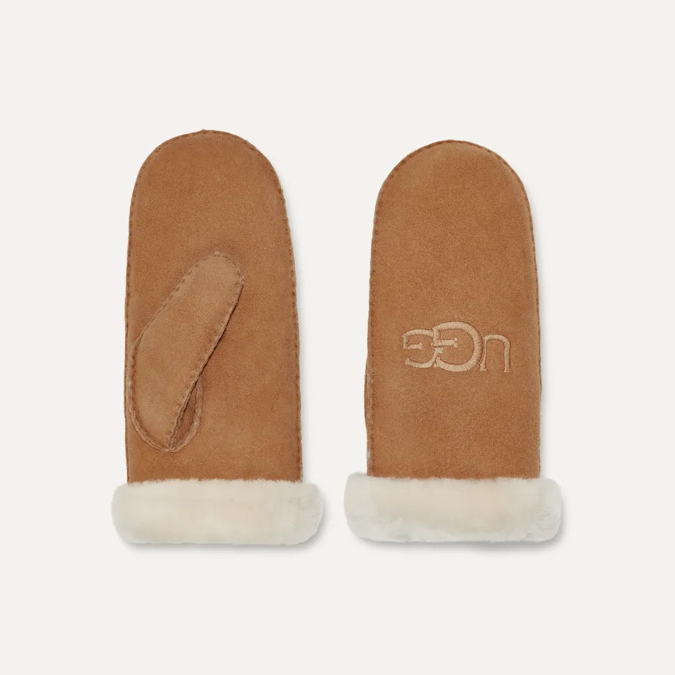 UGG - UGG Shearling Embroider Mitten Chestnut