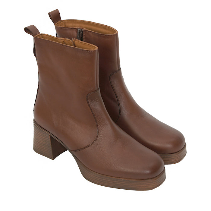 Stiefeletten Cuero Doris Ocre