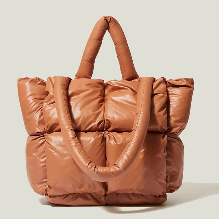 Gesteppte Tote Bag Camel