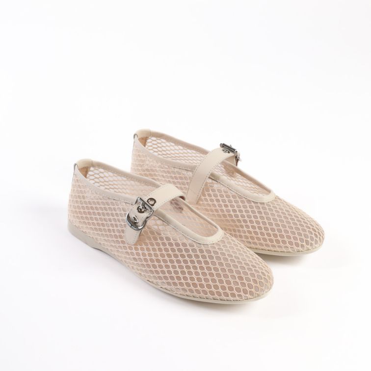 KMB Mesh Ballerinas Beige