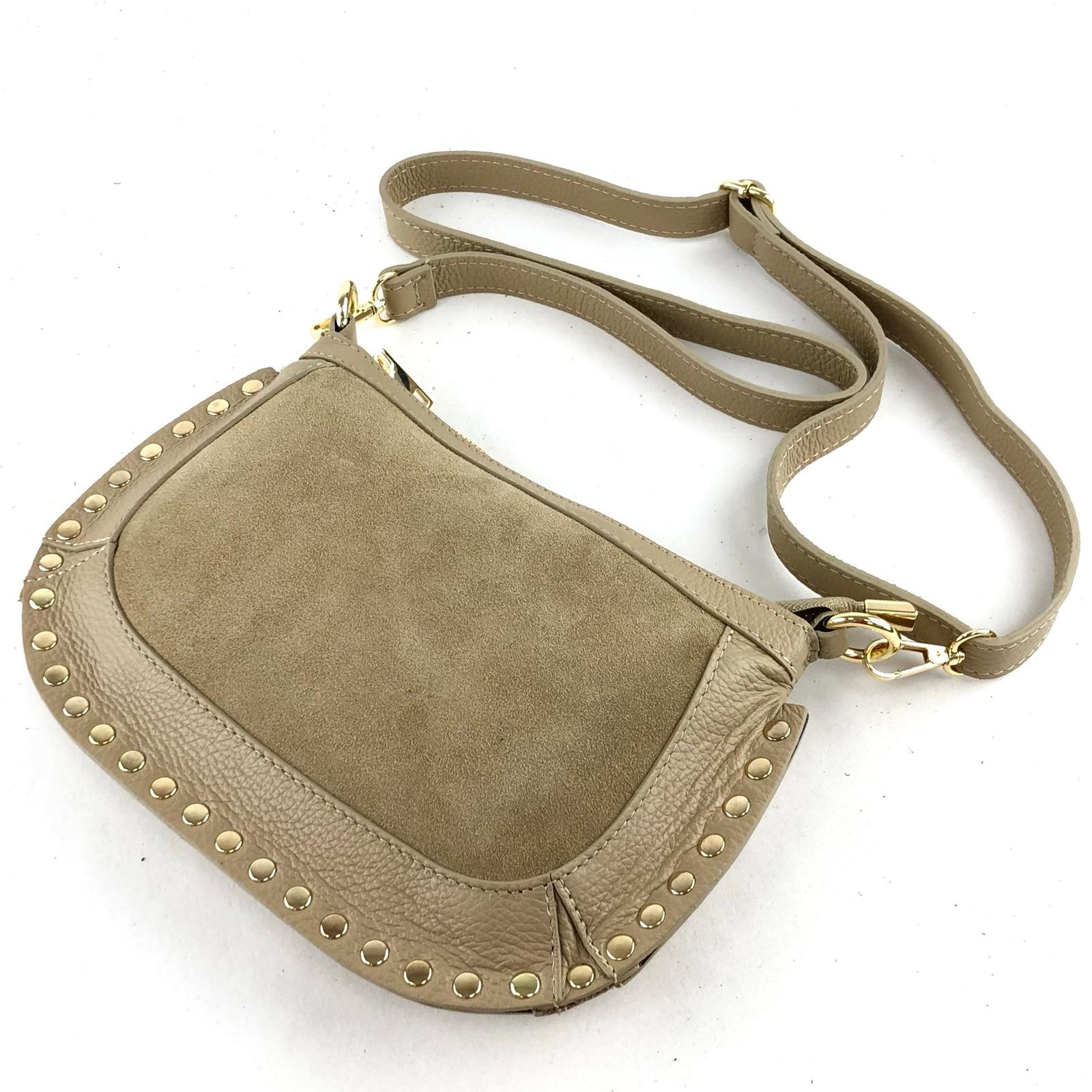 Handtasche Leder Beige