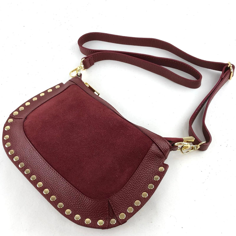 Handtasche Leder Bordeaux