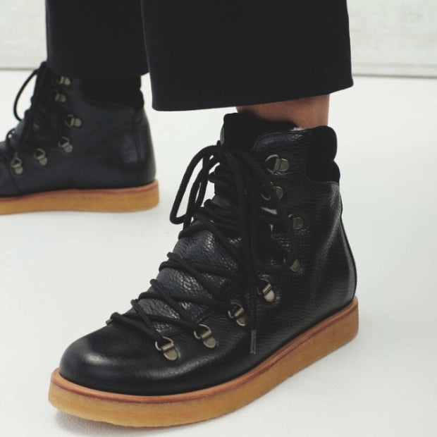 Angulus -  Boot with laces - Black